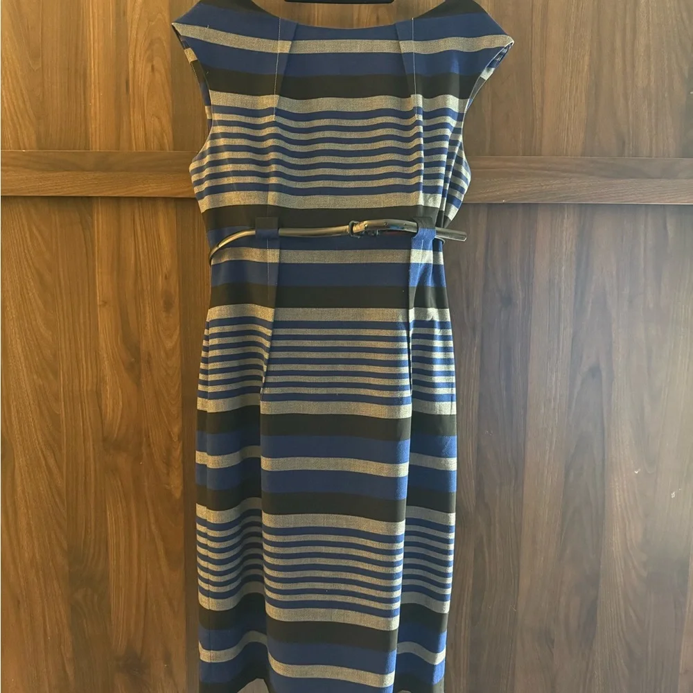 Calvin Klein Blue and Black Striped Dress - Picture 5 of 7